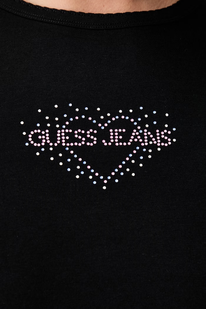 Guess Jeans t-shirt da donna con cotone W6YI05.K3640 nero