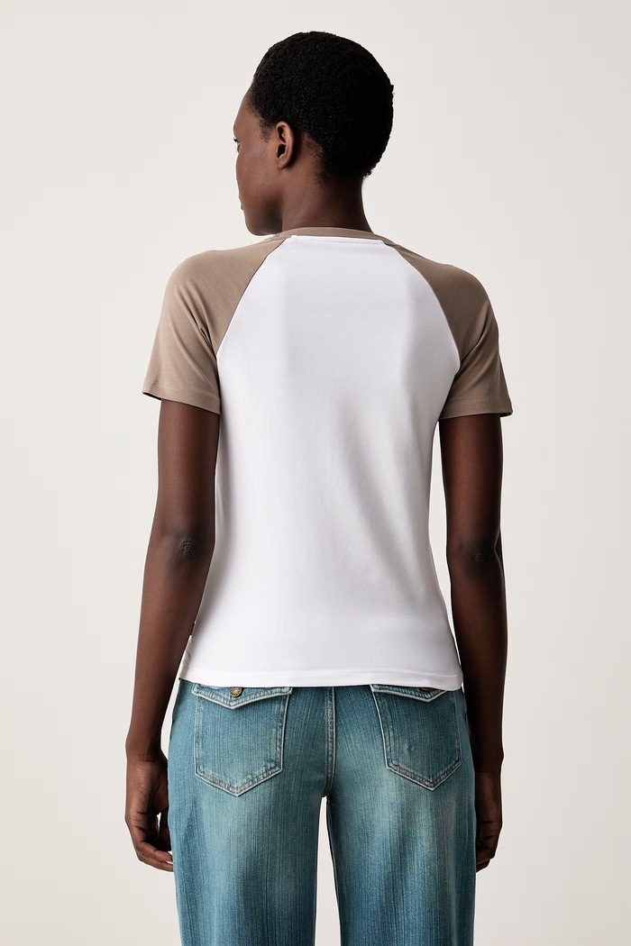 Ρούχα Guess Jeans t-shirt γυναικείο βαμβακερό με ελαστάν W6YI04.K3637 λευκό