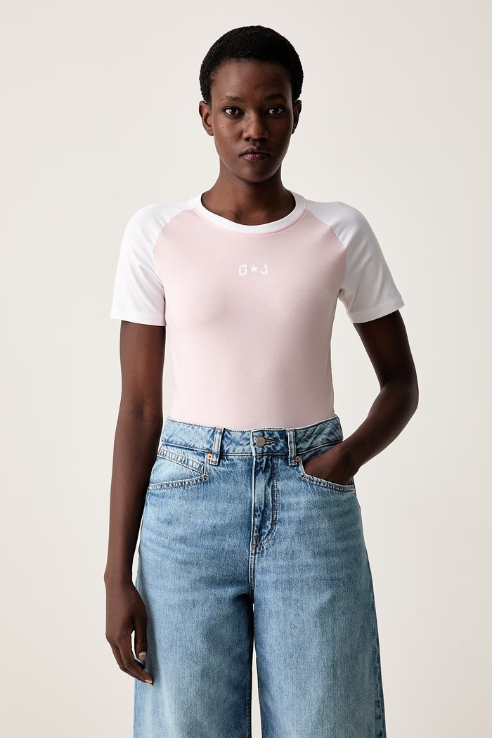 Guess Jeans kratka majica ženska bombažna z elastanom roza W6YI04.K3637