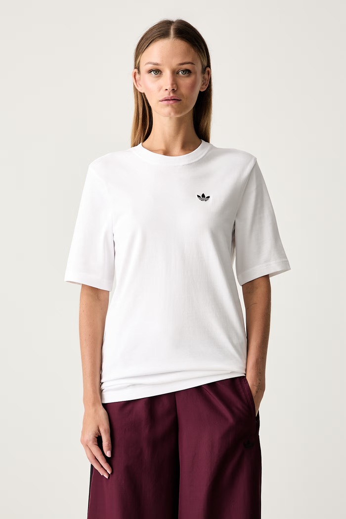 adidas Originals kratka majica ženska bombažna Essentials bela KQ6722