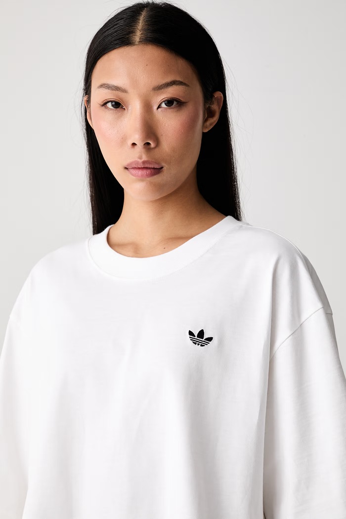 adidas Originals футболка для женщин из хлопка Essentials белый KQ6691