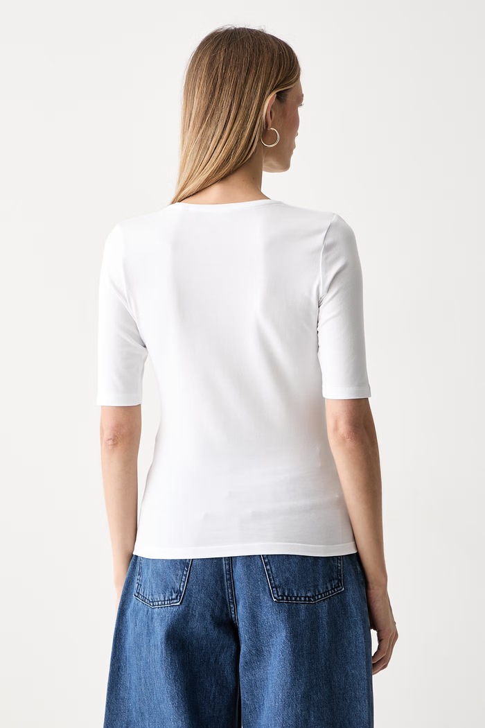 Odzież Rotate T-shirt damski z modalem 113131400 biały