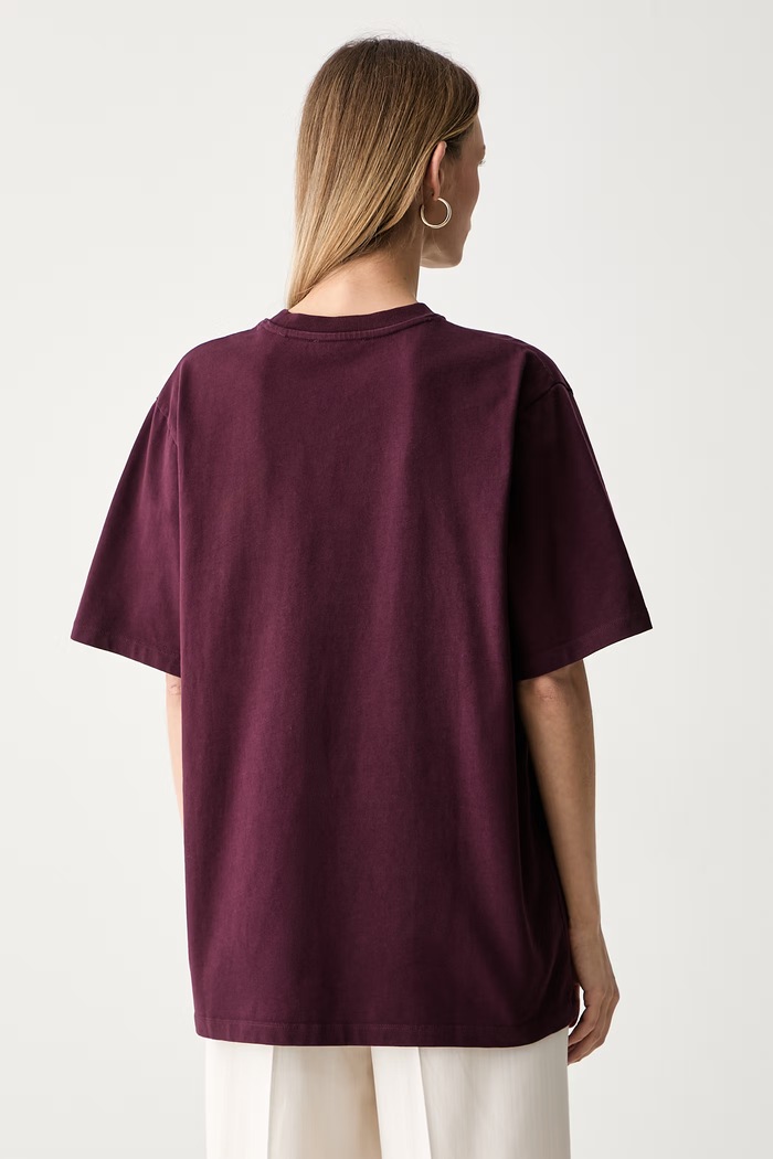 Odzież Rotate T-shirt damski bawełniany 1163602694 fioletowy