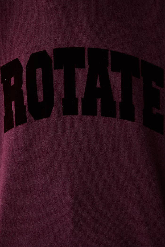 Rotate T-shirt damski bawełniany 1163602694 fioletowy