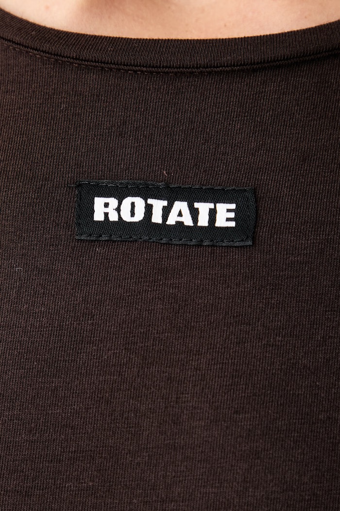 Rotate T-shirt damski z modalem 1131311667 brązowy