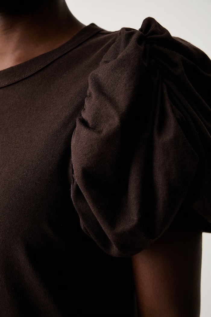 Rotate T-shirt damski bawełniany 1165401667 brązowy