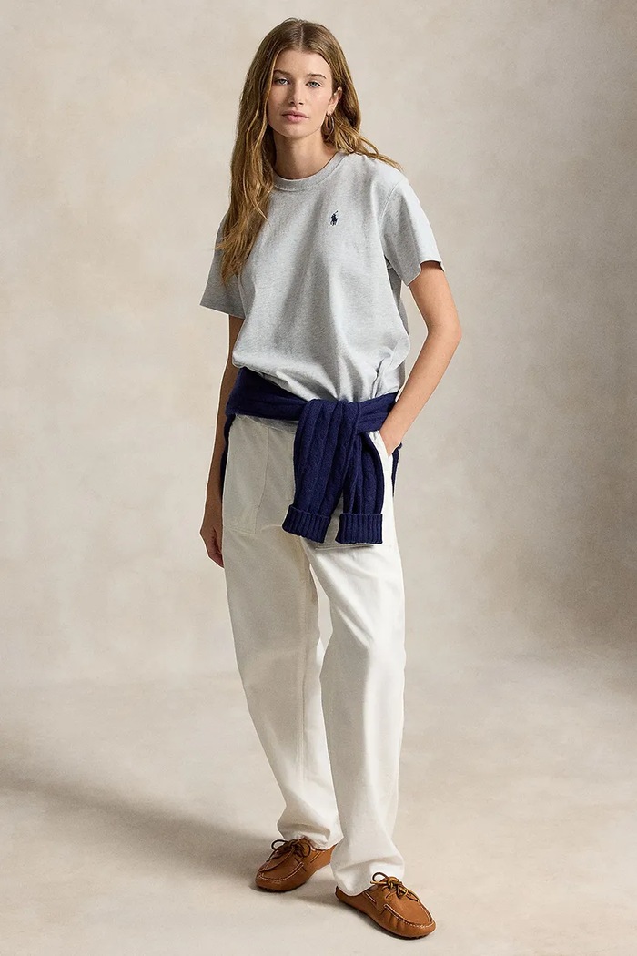 Odzież Polo Ralph Lauren T-shirt damski bawełniany 211B17798 szary