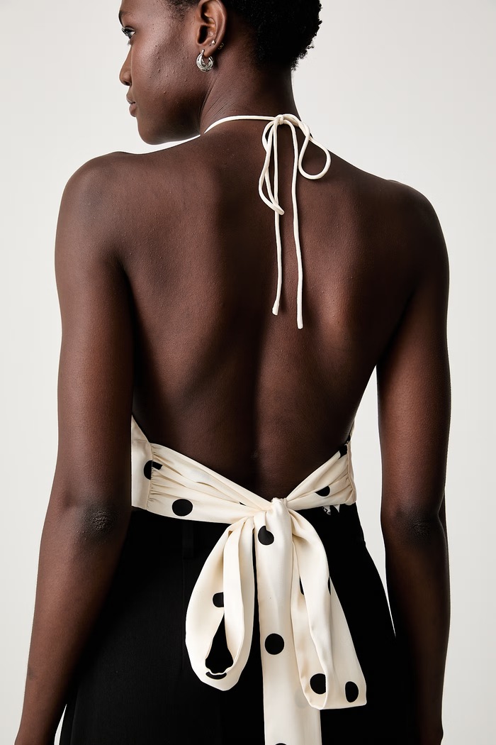 Bardot bluzka halter damska PHOEBE 60516TB beżowy