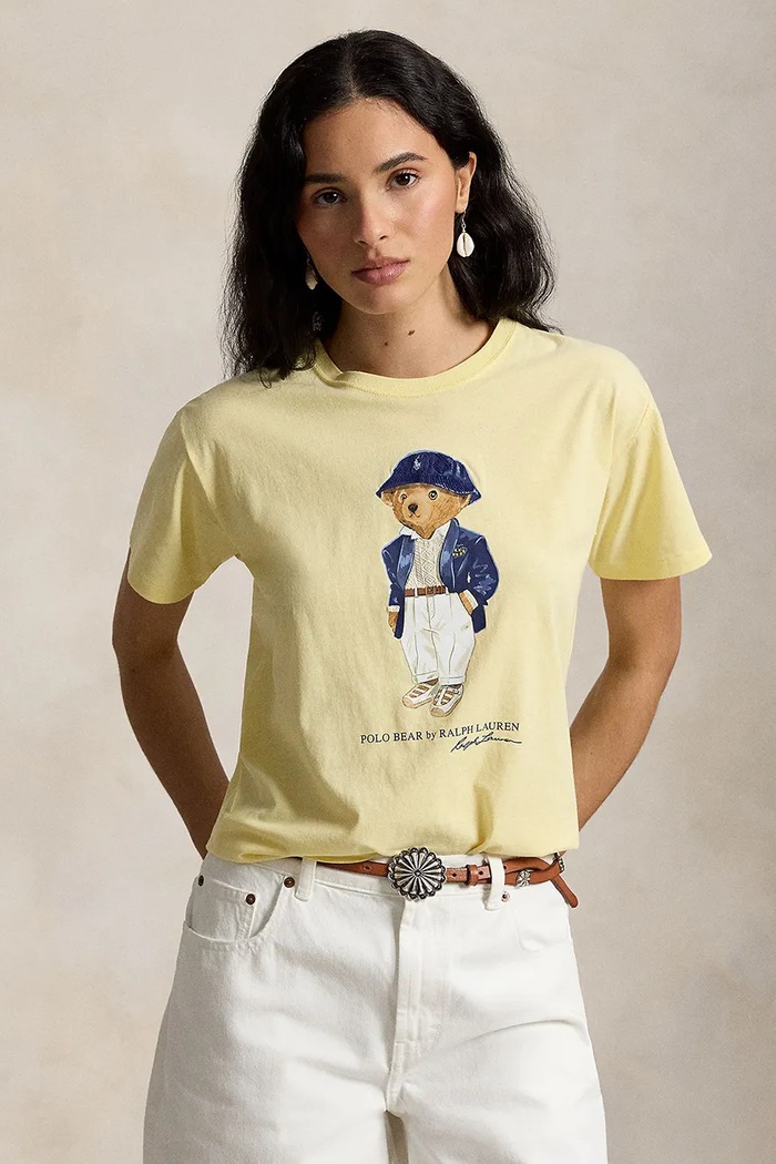 Polo Ralph Lauren T-shirt damski bawełniany żółty 211B17792