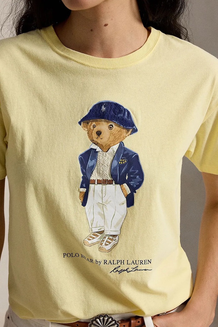 Polo Ralph Lauren T-shirt damski bawełniany żółty 211B17792
