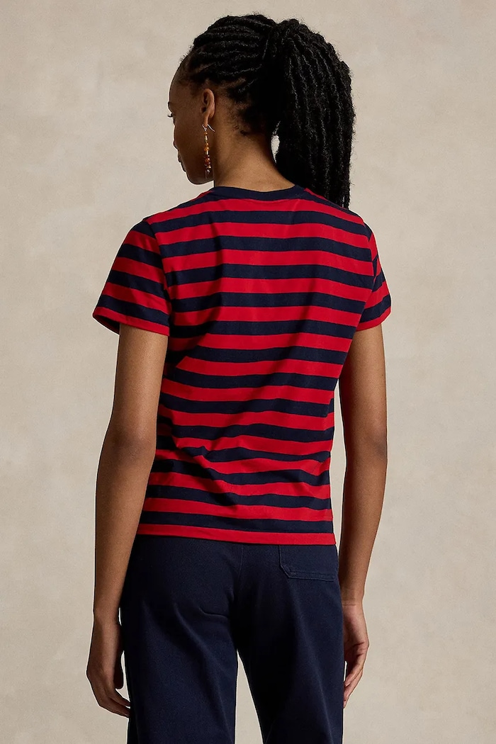 Polo Ralph Lauren T-shirt damski bawełniany 211B17779 czerwony AW26