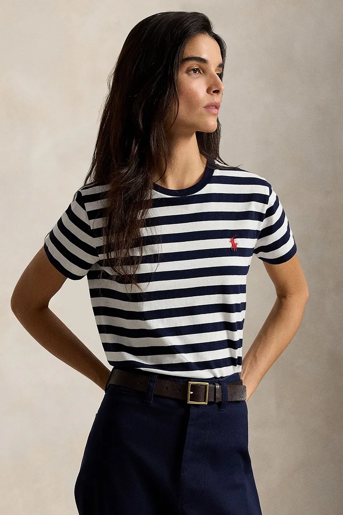 Polo Ralph Lauren T-shirt damski bawełniany granatowy 211B17779