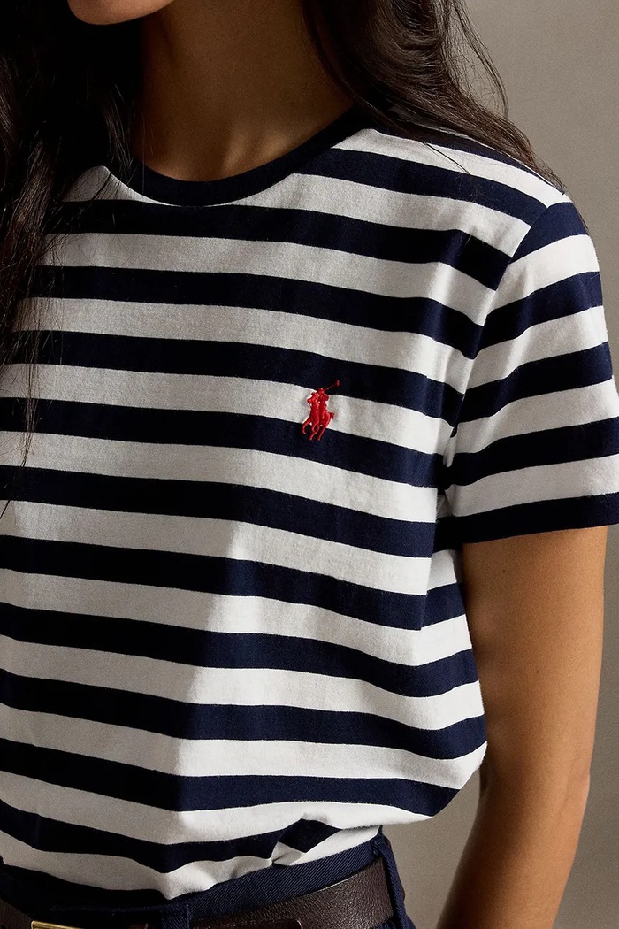 Polo Ralph Lauren T-shirt damski bawełniany granatowy 211B17779