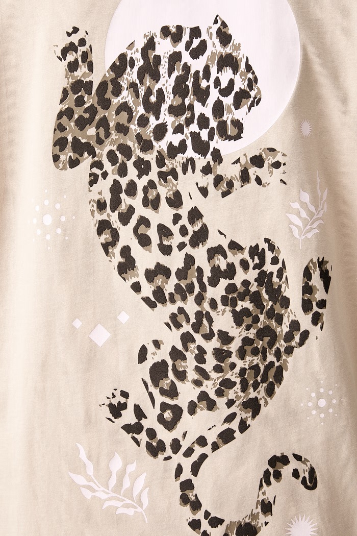 adidas T-shirt damski bawełniany Animal Pack KT2684 beżowy