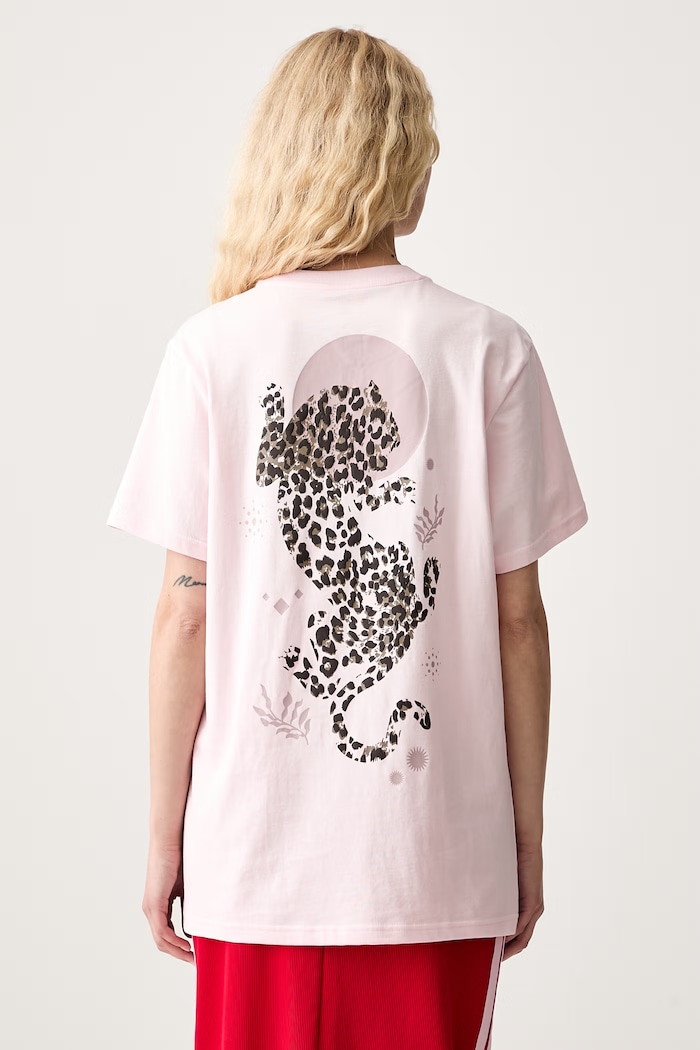 adidas T-shirt γυναικείο βαμβακερό Animal Pack ροζ KT2682