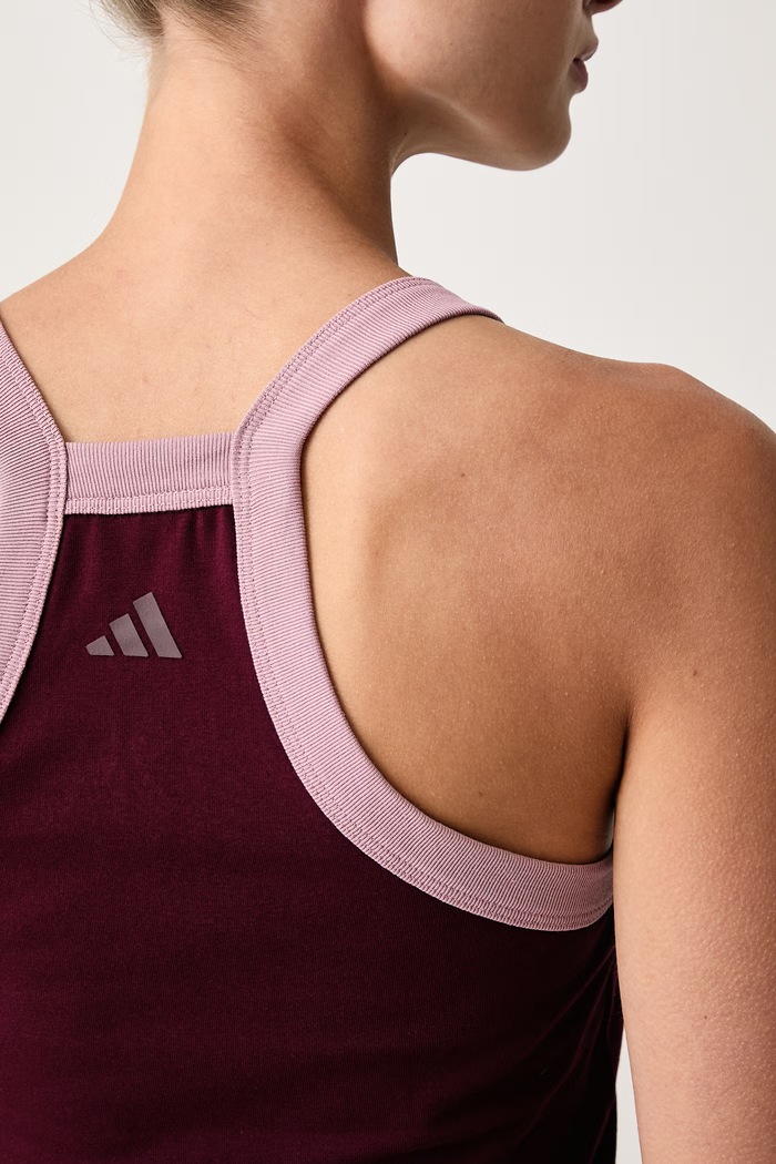 Crop top γυναικείο με βαμβάκι Colorpop adidas KV6872 μπορντό