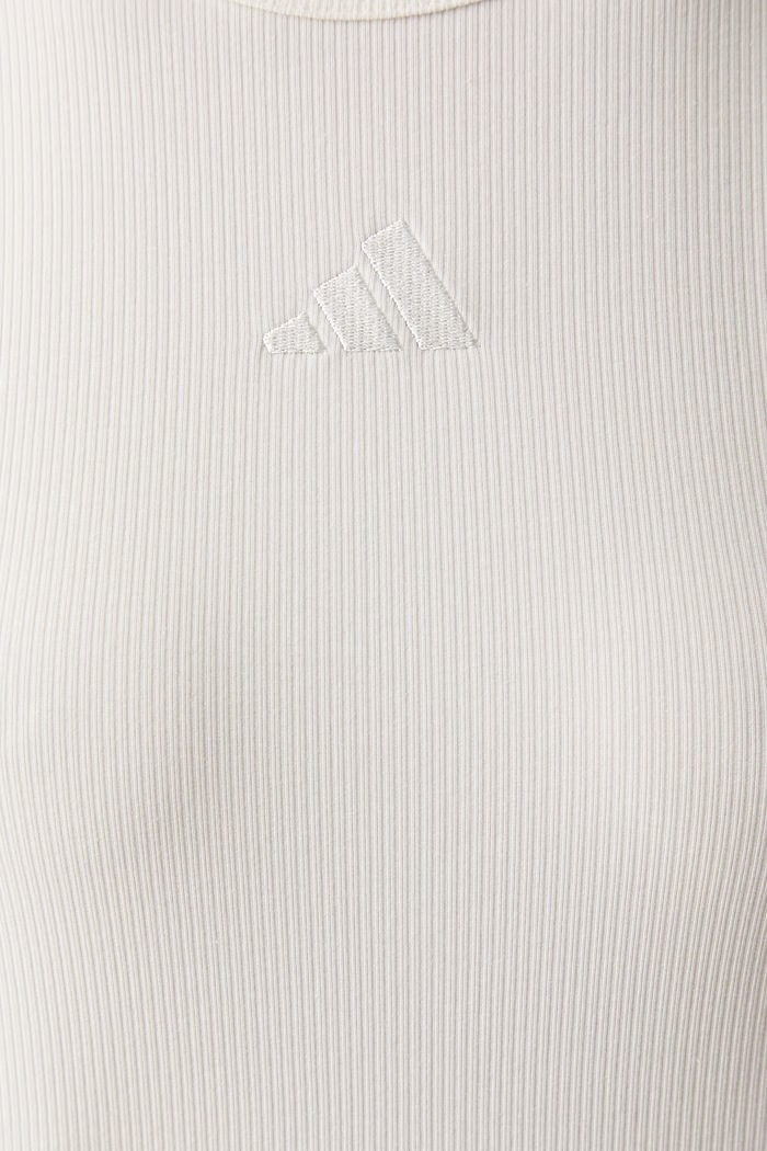 adidas crop top γυναικείο με βαμβάκι KS7838 μπεζ