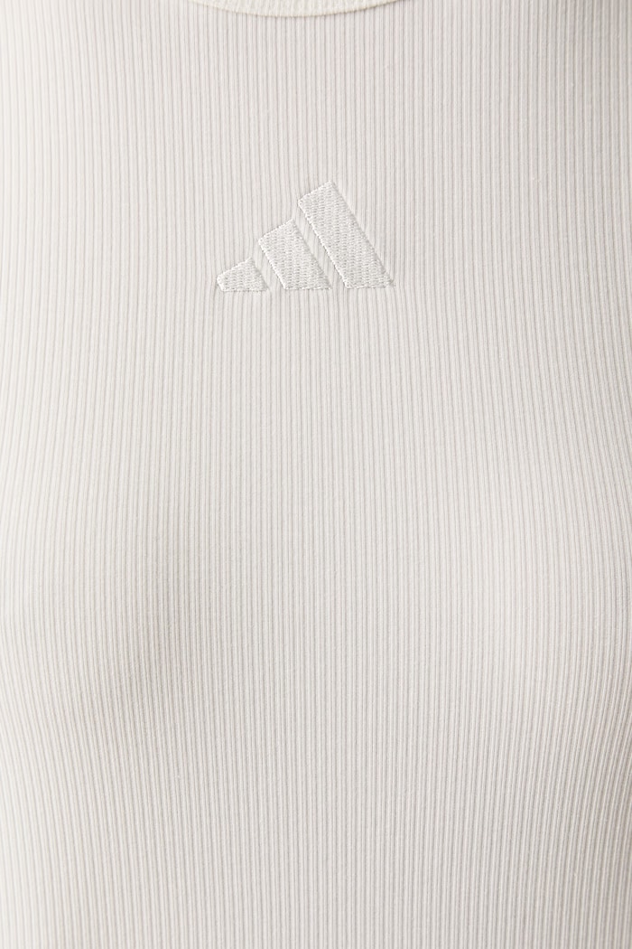 adidas crop top γυναικείο με βαμβάκι KS7838 μπεζ