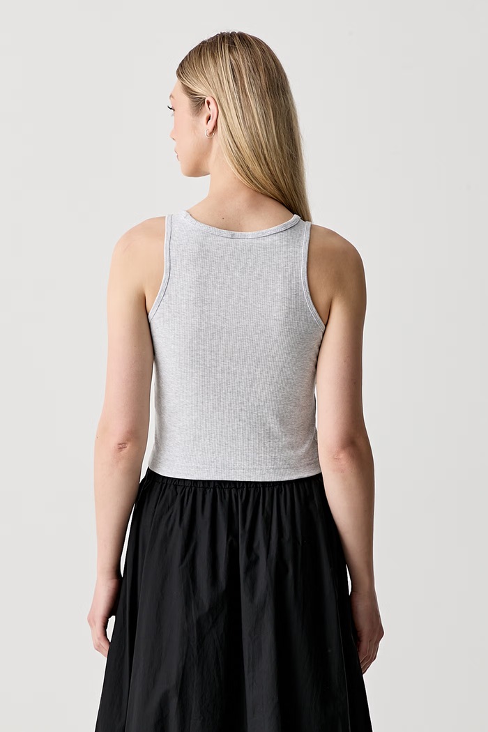 Odzież adidas top damski z bawełną KS7835 szary