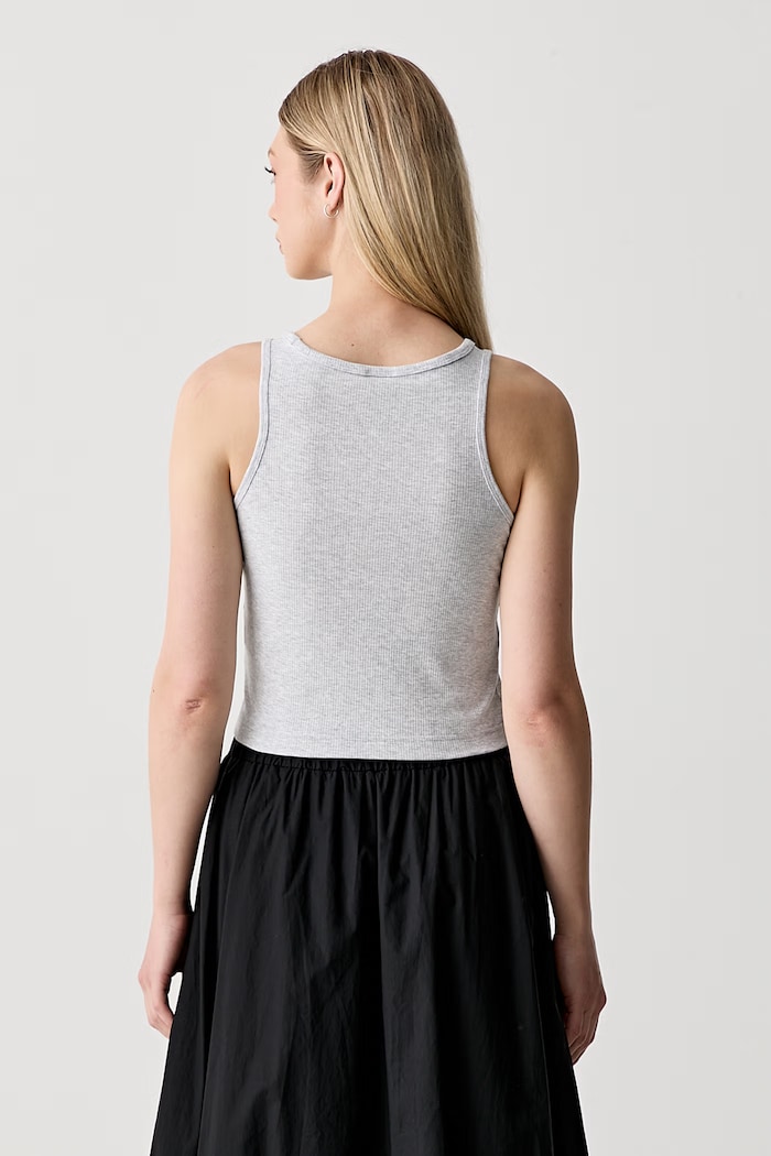 Odzież adidas top damski z bawełną KS7835 szary