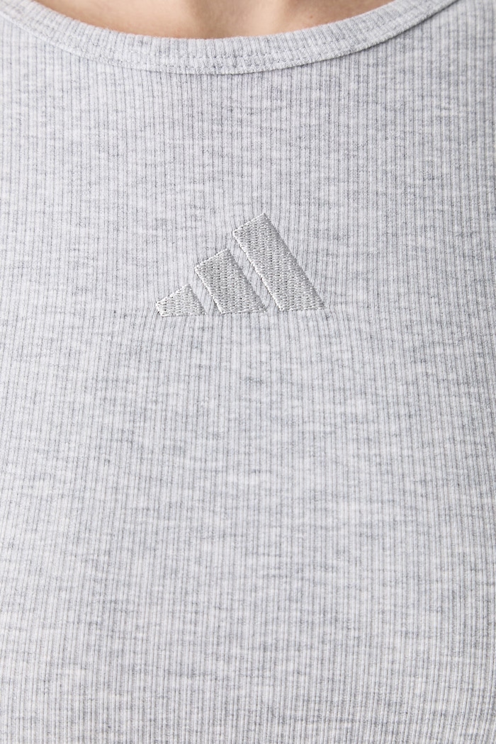 adidas top damski z bawełną KS7835 szary