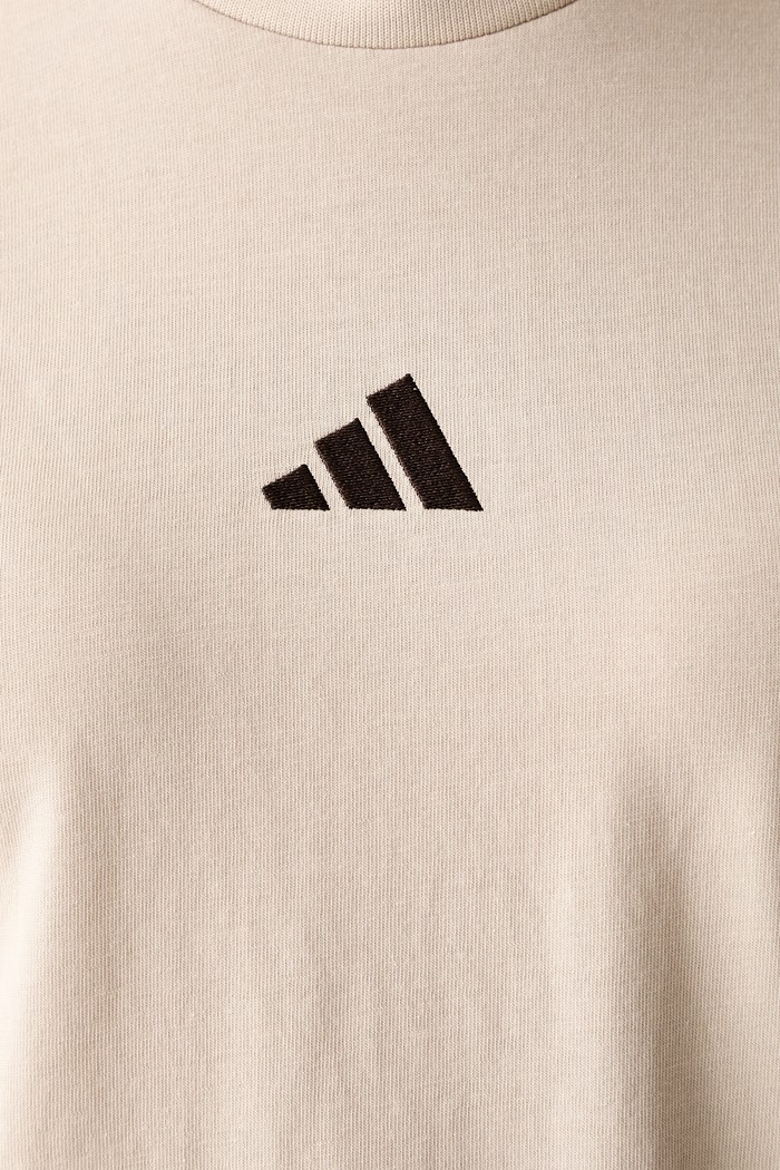 adidas T-shirt damski bawełniany Leopard Pack KT0407 beżowy