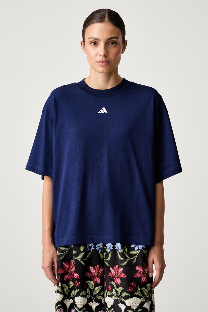 Odjeća adidas majica za žene od pamuka Essentials KY3136 mornarsko plava
