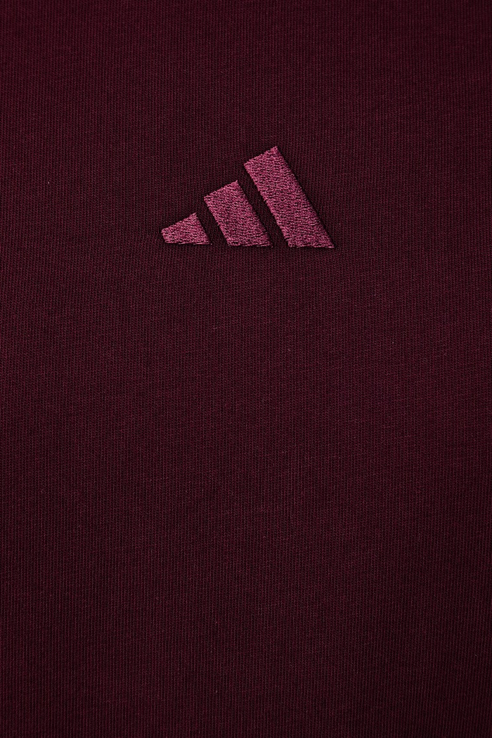 T-shirt damski bawełniany adidas bordowy KT0303