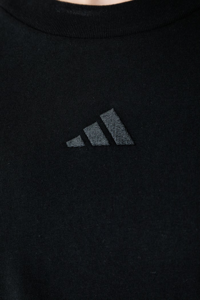 adidas T-shirt oversize damski bawełniany KF2433 czarny
