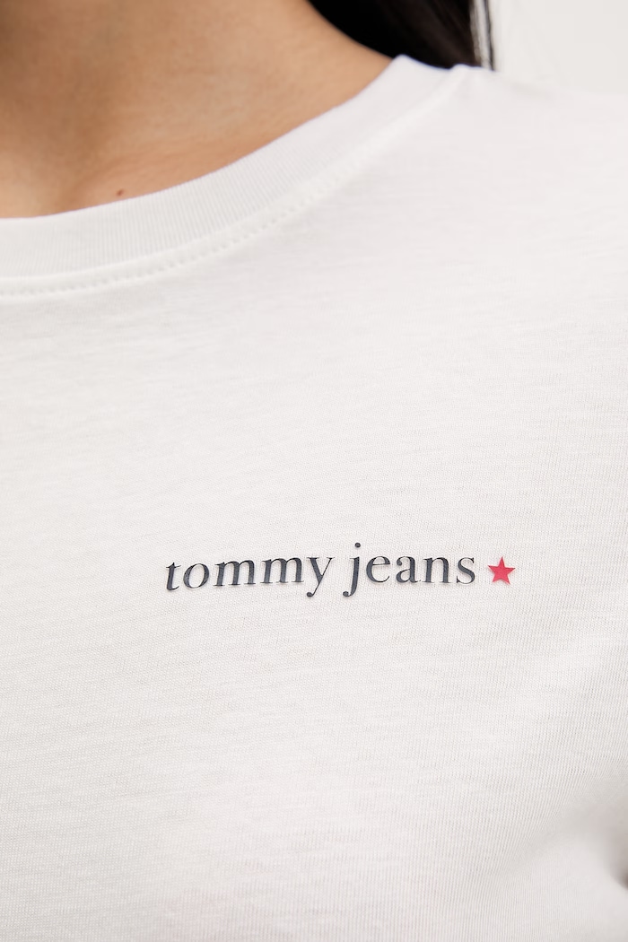 Tommy Jeans tricou pentru femei, din bumbac DW0DW23479 alb