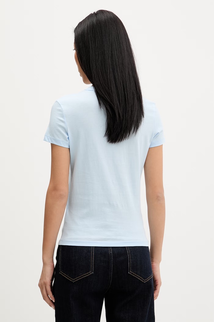 Îmbrăcăminte Tommy Jeans tricou pentru femei, din bumbac DW0DW23479 albastru