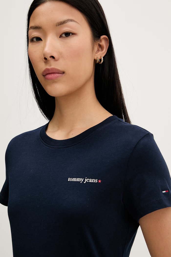Tommy Jeans tricou pentru femei, din bumbac bleumarin DW0DW23479