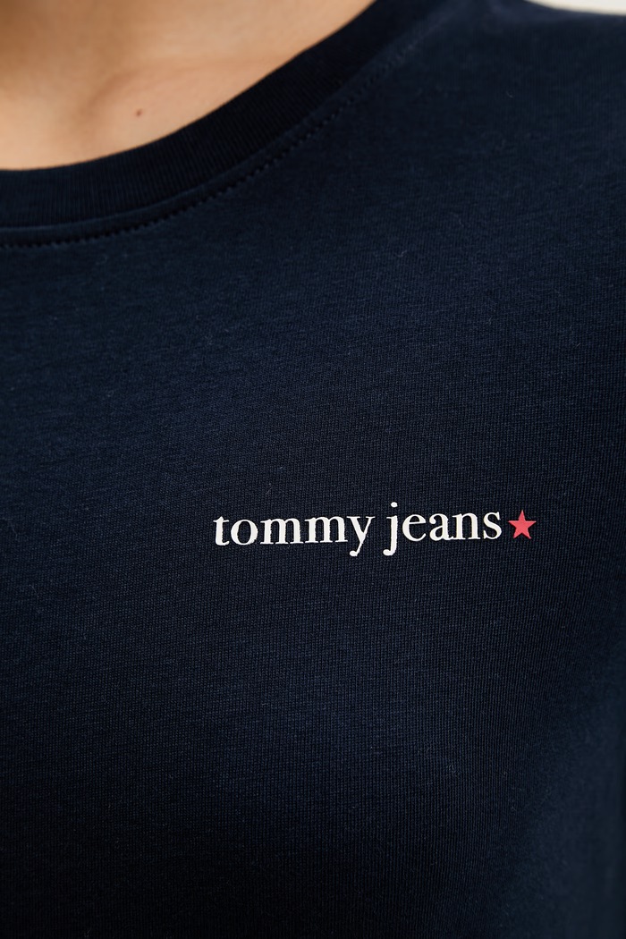 Tommy Jeans tricou pentru femei, din bumbac DW0DW23479 bleumarin