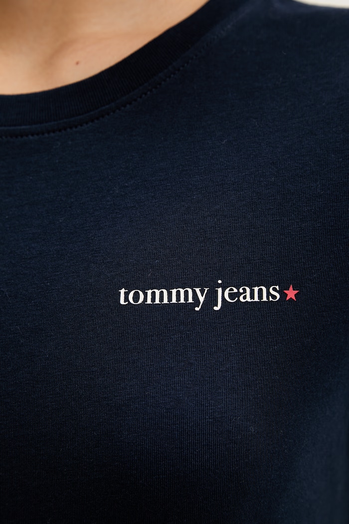 Tommy Jeans tricou pentru femei, din bumbac DW0DW23479 bleumarin