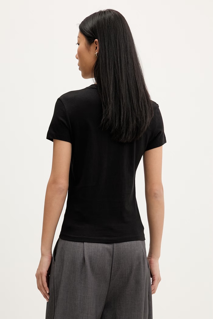 Îmbrăcăminte Tommy Jeans tricou pentru femei, din bumbac DW0DW23479 negru