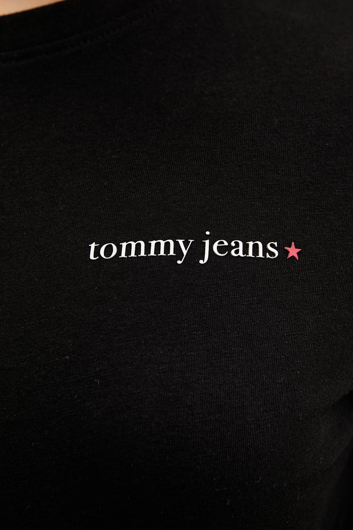 Tommy Jeans tricou pentru femei, din bumbac DW0DW23479 negru