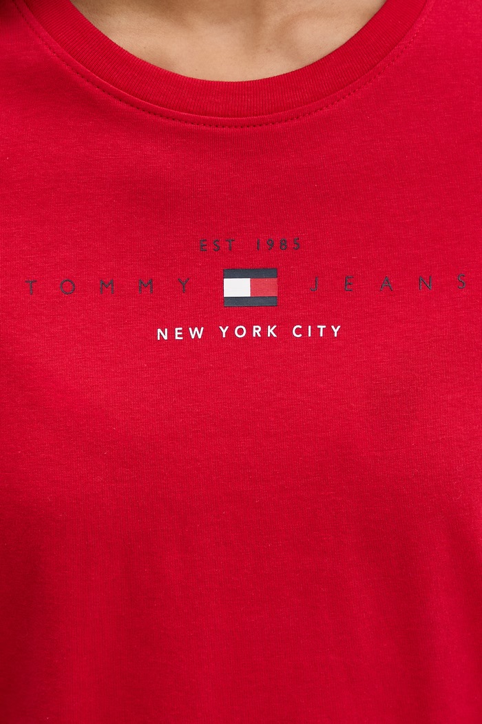 Tommy Jeans női t-shirt pamuttal DW0DW22789 piros