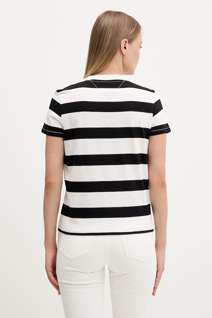 Îmbrăcăminte Tommy Jeans tricou pentru femei, din bumbac DW0DW23801 negru