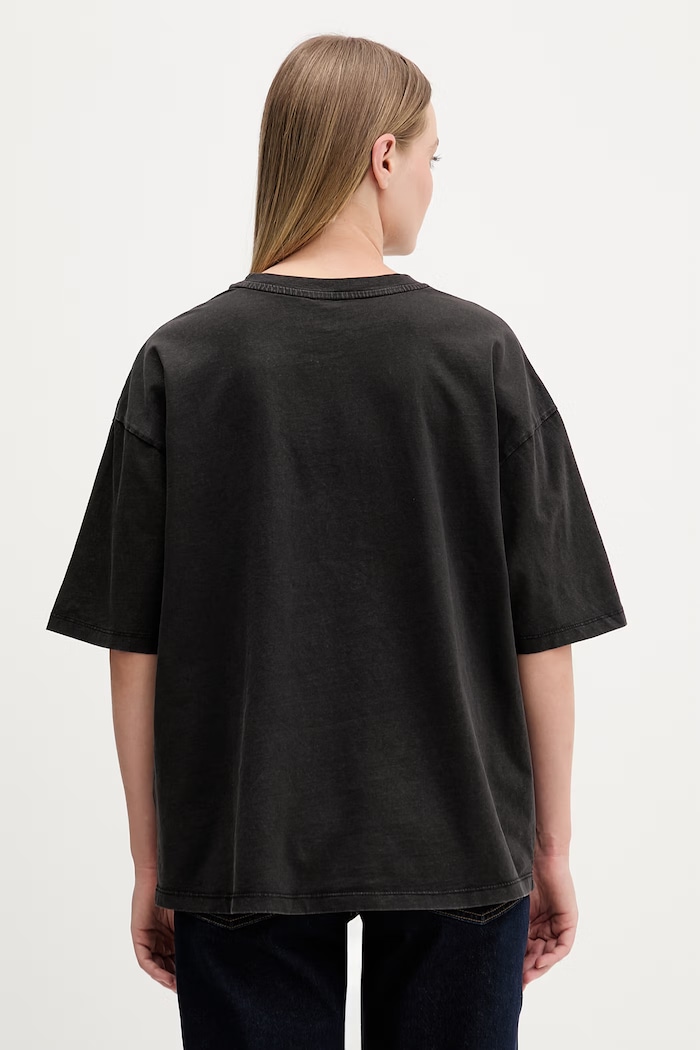 Îmbrăcăminte Tommy Jeans tricou pentru femei, din bumbac DW0DW22803 negru