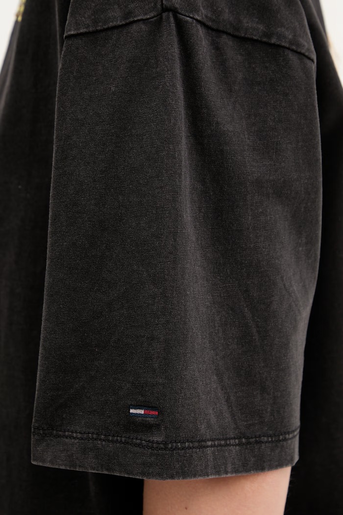 Tommy Jeans tricou pentru femei, din bumbac DW0DW22803 negru