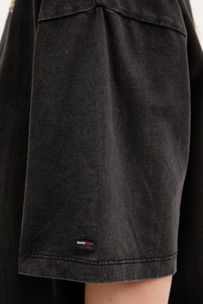 Tommy Jeans tricou pentru femei, din bumbac DW0DW22803 negru