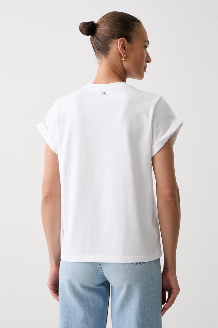 Oblečení Victoria Beckham tričko dámské bavlněné Tilly 1226JTS007471A bílá