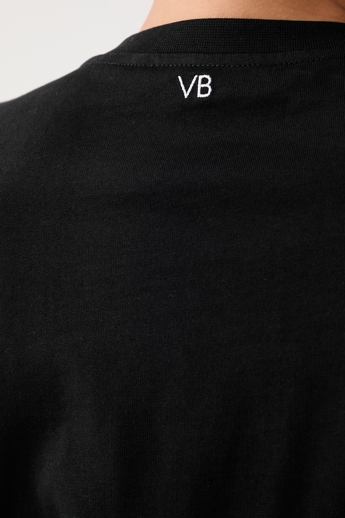 Victoria Beckham tričko dámské bavlněné Tilly 1226JTS007471A černá