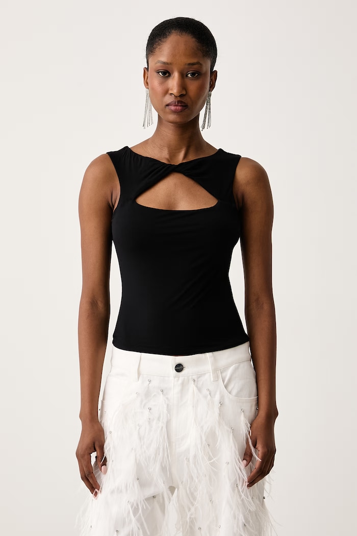 Guess Top za žene s modalom MAIA crna W6BP43.K6606