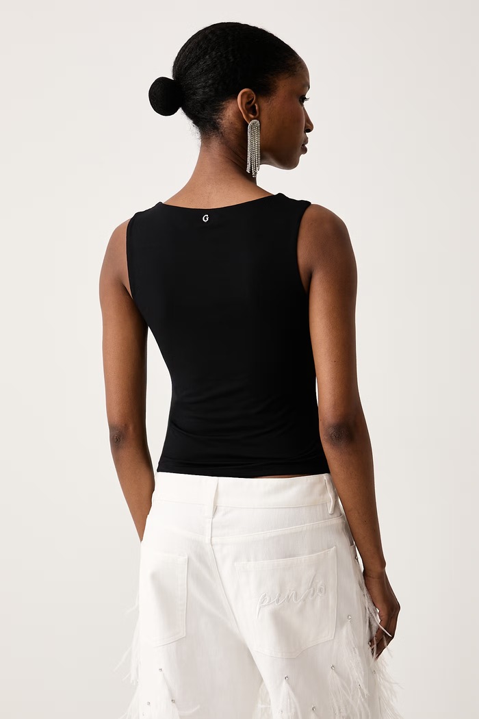 Odjeća Guess Top za žene s modalom MAIA W6BP43.K6606 crna