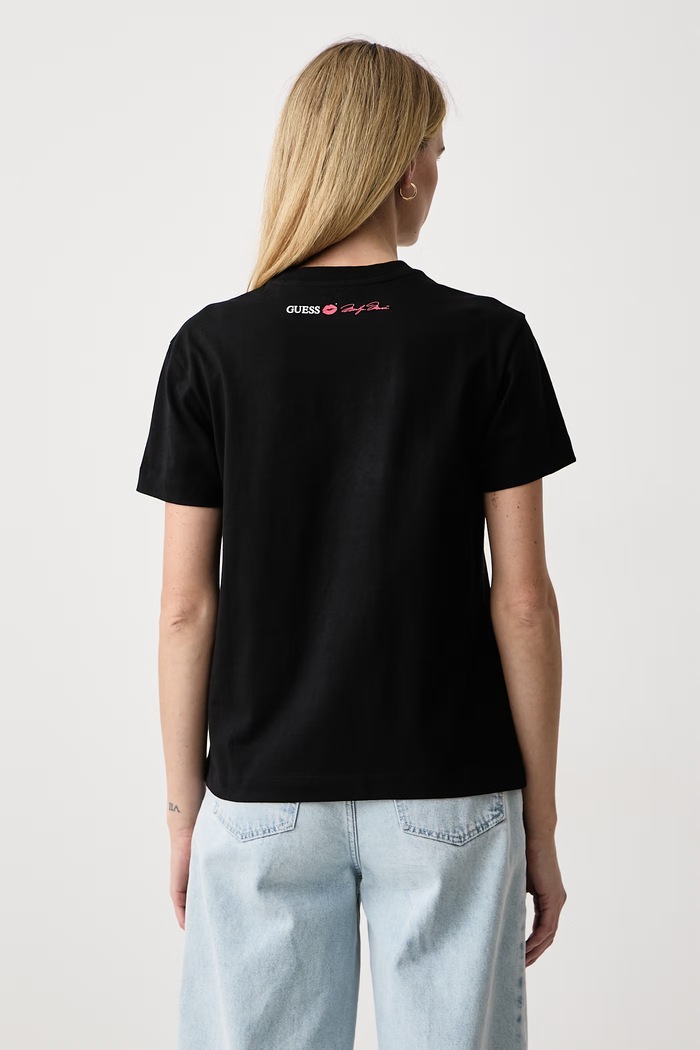 Guess Tričko dámske bavlnené x MARILYN MONROE W6BI60.K7943 čierna AW26