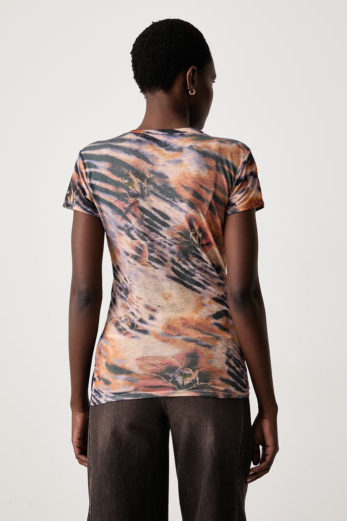 Ρούχα Guess T-shirt γυναικείο W6BI36.K6148 πορτοκαλί