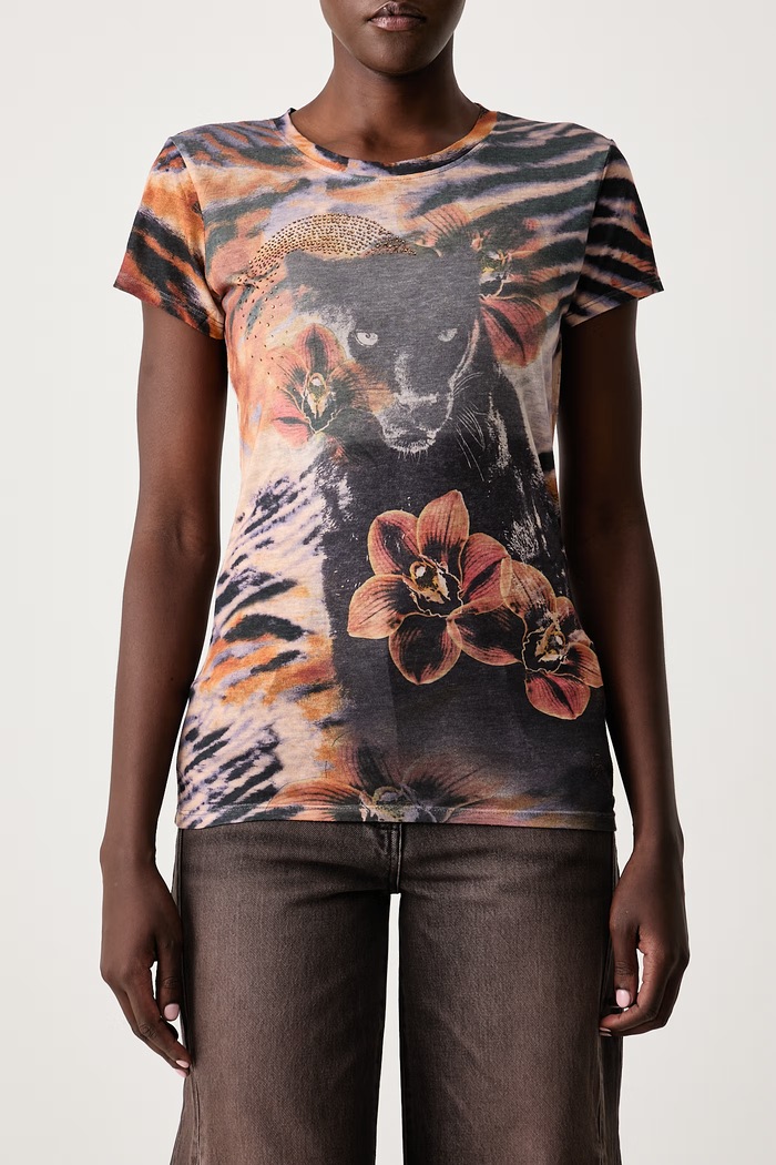 T-shirt γυναικείο Guess W6BI36.K6148 πορτοκαλί