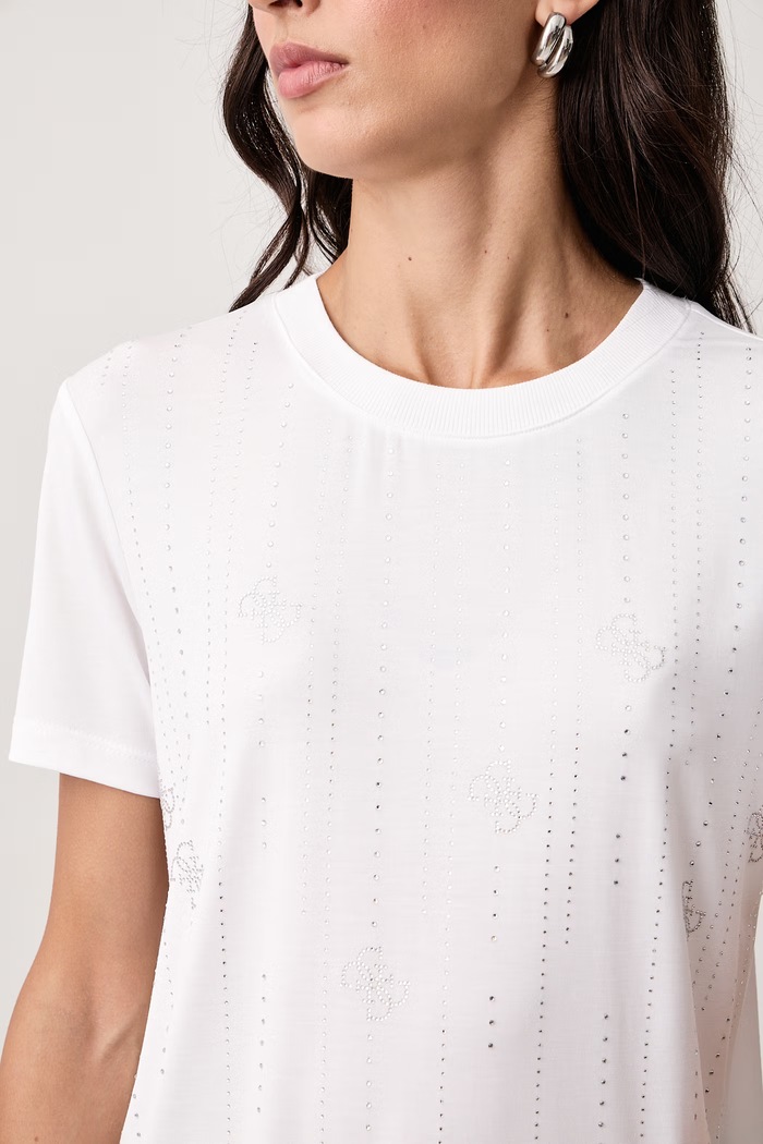 T-shirt damski z modalem Guess W6BI29.K6050 biały