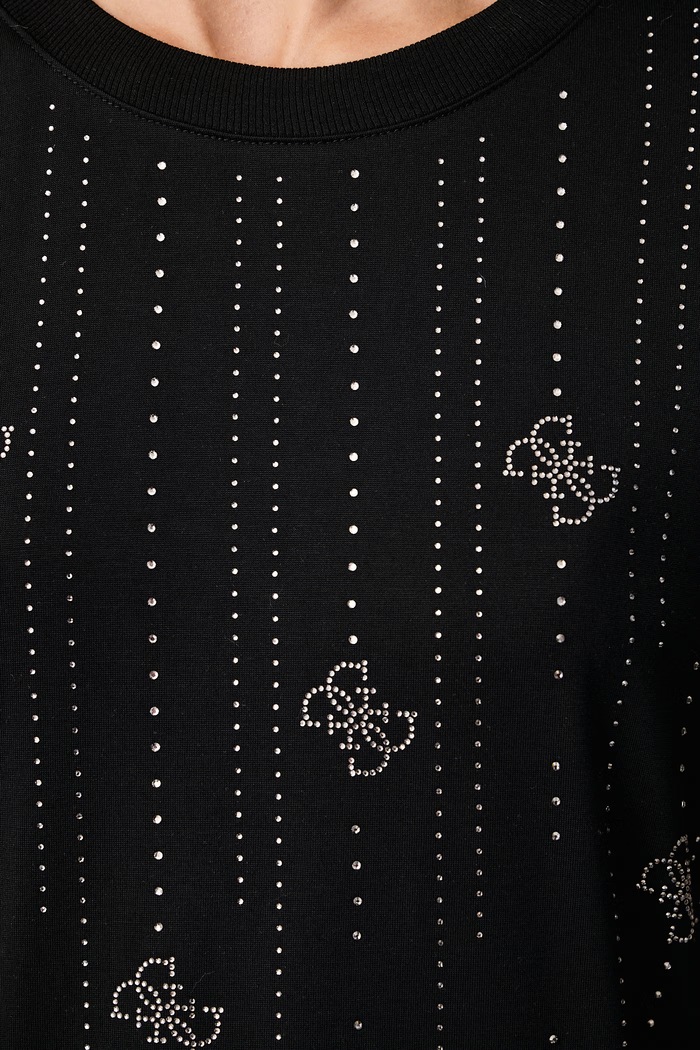 T-shirt damski z modalem Guess czarny W6BI29.K6050